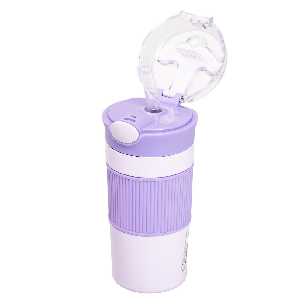 Yiwu Термочашка з трубочкою 400 мл бузкова HPGM3001V Київ - фото 2