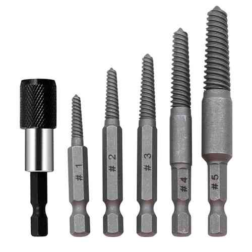 Набор экстракторов 5шт с магнитным удлинителем для извлечения обломков винтов Винница