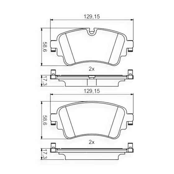 Колодки Ауди A4, A5, A6, Q5, Q7 (2015-), Фольцваген Touareg (2017-) задние тормозные Мукачево