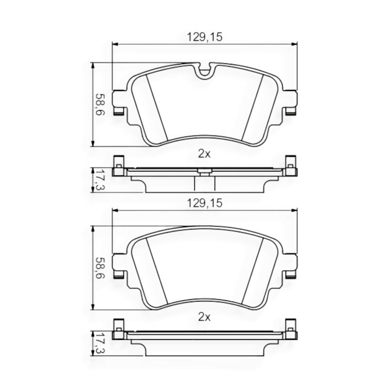 Колодки Ауди A4, A5, A6, Q5, Q7 (2015-), Фольцваген Touareg (2017-) задние тормозные Мукачево - изображение 1