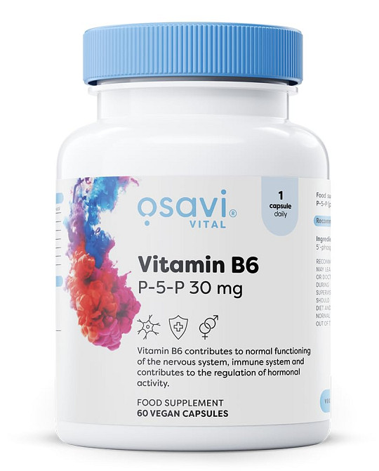 Витамины Osavi Vitamin B6 P-5-P 30 mg — 60 caps Луцк - изображение 1
