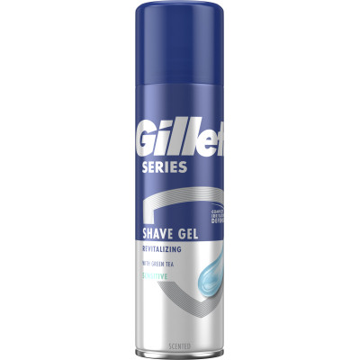 Гель для гоління Gillette Series Відновлювальний із зеленим чаєм 200 мл (7702018619658) Вінниця - фото 1