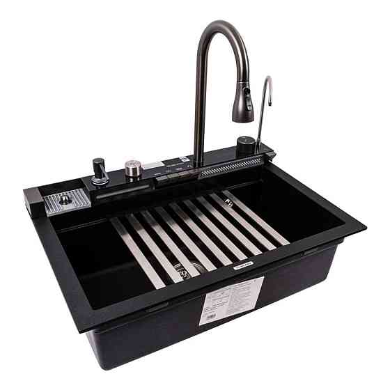 VALESO Гранітна мийка VALESO IRENA 6846 матова Чорний металік Киев