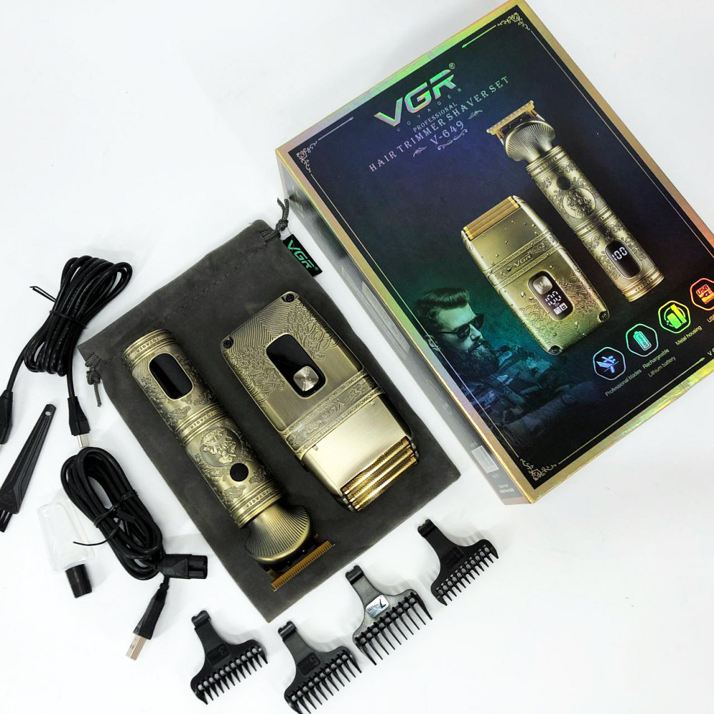 Універсальний тример для чоловіків VGR, Багатофункціональна акумуляторна машинка для стрижки CM-71 Львів - фото 8