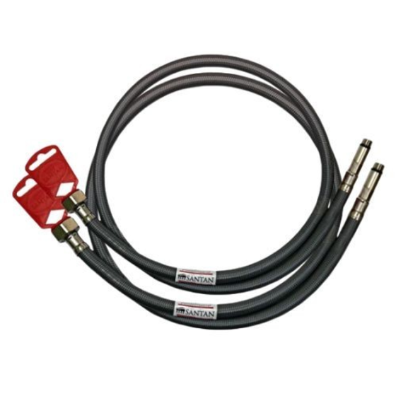 Шланг для води SANTAN антикорозія M10х1/2'' 40см, комплект 2 шт. Харків