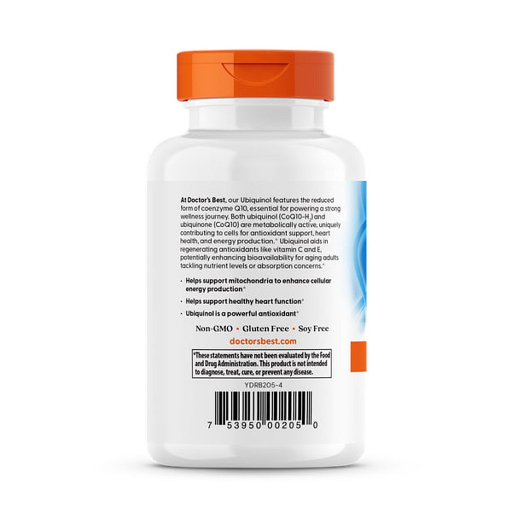 Убіхінол Doctor's Best Ubiquinol с Kaneka Q+ 100 мг 60 капс Київ - фото 3