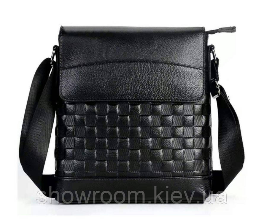 Сумка мужская мессенджер Leather Collection (8867) кожаная черная Киев - изображение 1