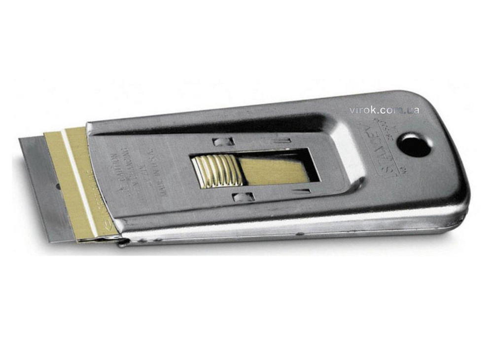 Скребок STANLEY металевий з висувн. лезом для скла і керамічних плит з запасними лезами, 40х95 мм Одеса - фото 1