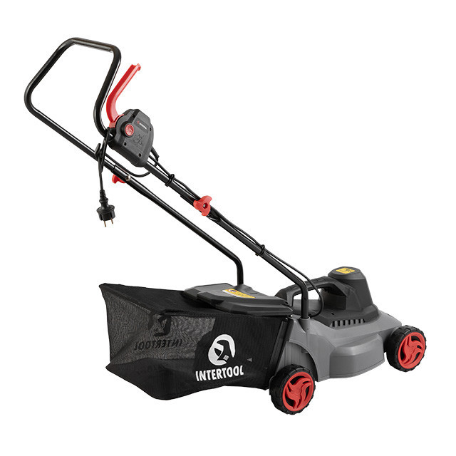 Газонокосарка електрична, 1,2 кВт, 3300 об/хв, ширина зрізання 320 мм, висота зрізання 27/45/52 мм, контейнер 30 л INTERTOOL Київ - фото 5