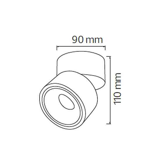 Светильник накладной LAYLA-15 15W 4200K черный Киев