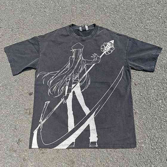 Футболка для хлопчика з принтом аніме Мисливець × Мисливець Кіте Скйтхе Кразй манга оверсайз (зріст від 165 до 180) Чорний Дніпро