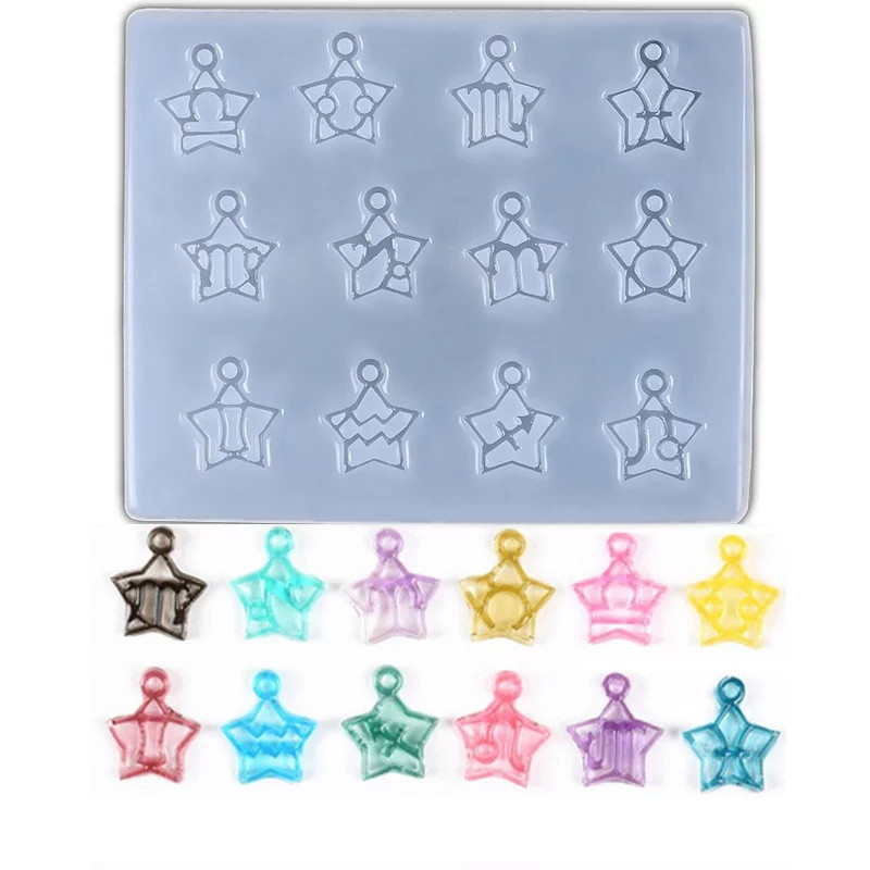 Молд силиконовый Знаки зодиака 115 на 95 мм серый Киев - изображение 1