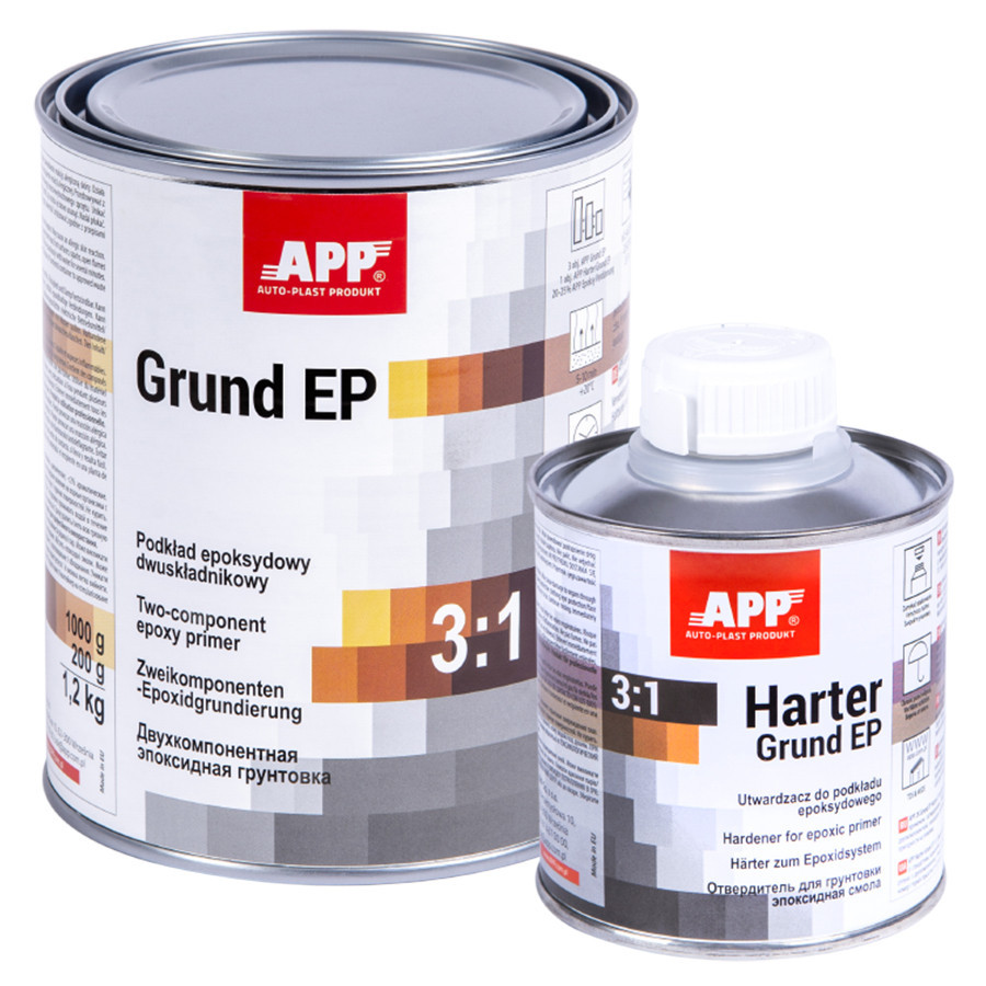 Грунт епоксидний 3:1 "Grund EP" сірий 1кг+0,2кг затв. APP, 021201 Вінниця - фото 1