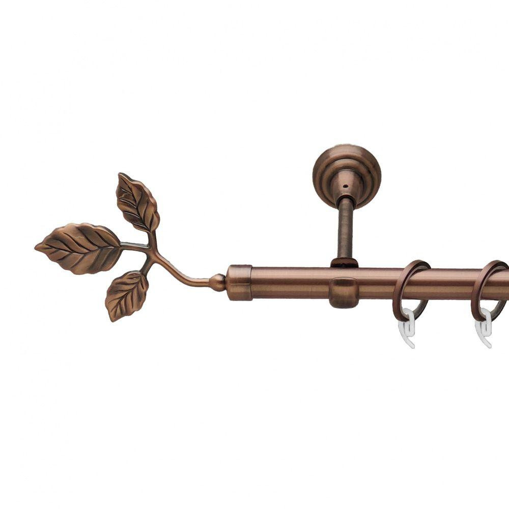 Карниз Orvit Тоскана металевий однорядний відкритий гладка труба кільце фасонне металеве  Мідь 19 мм 240 см Львов - изображение 1