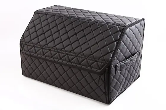 Сумка в багажник на липучках кожзам 50*30*30 см АвтоКомфорт черный Винница