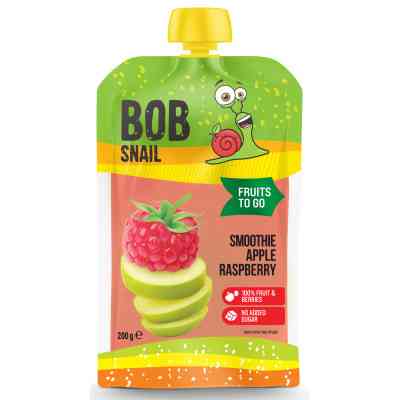 Детское пюре Bob Snail Смузи Яблоко-Малина пастеризованное 200 г (1740809) Винница