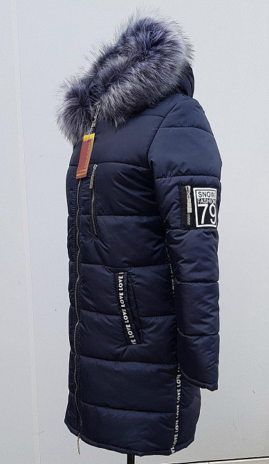 Женские куртки и пуховики зимние большие размеры . Цвет синий Киев - изображение 3