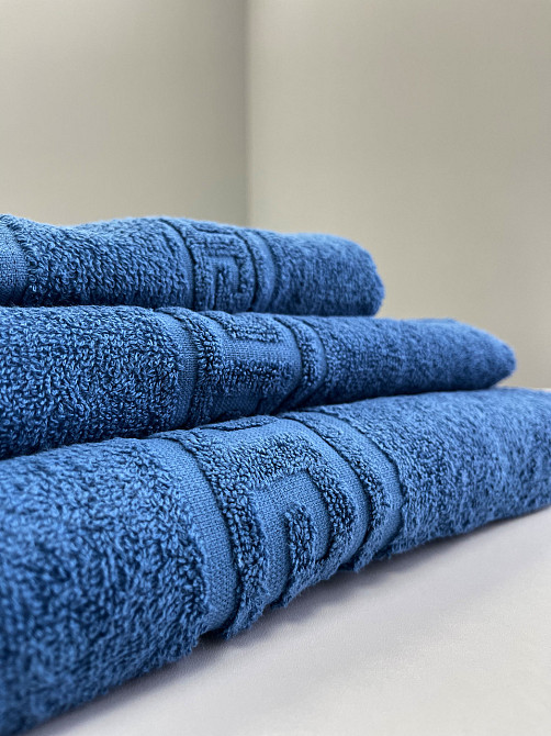Махровое полотенце Ideal Textile Greek 33х60 см синий (56860581) Черновцы - изображение 5