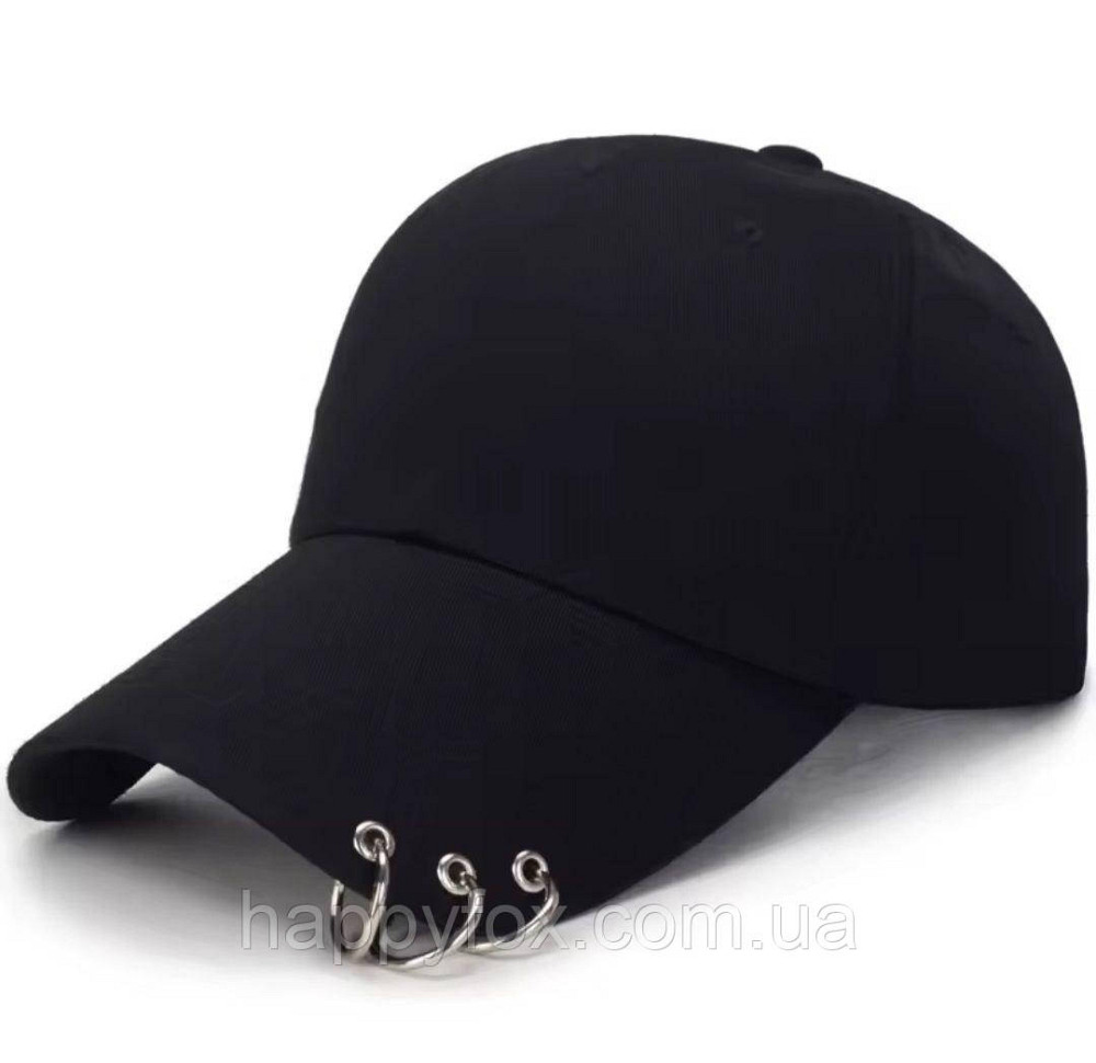 Кепка чорна з кільцями , бейсболка унісекс Львів - фото 1