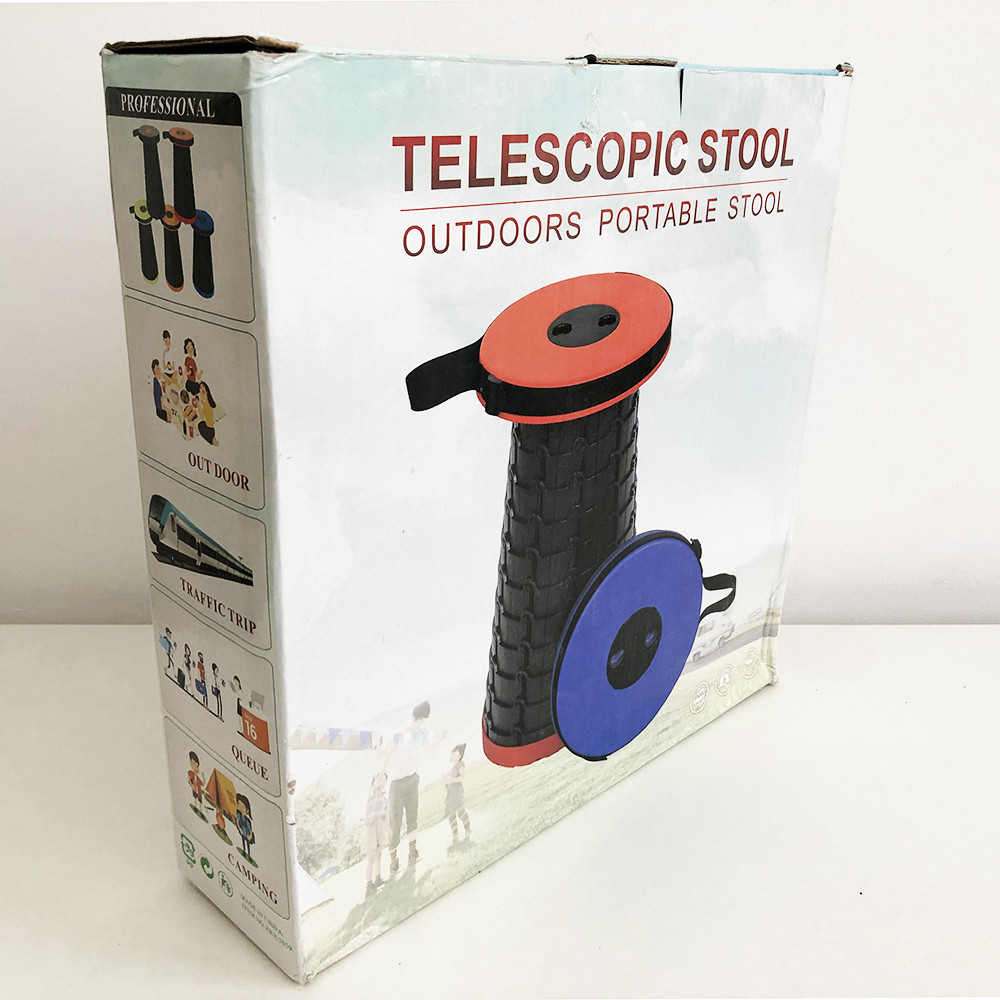 Раскладной стул, складной табурет Retractable Stool. Цвет: оранжевый EQ-60 Львов - изображение 2