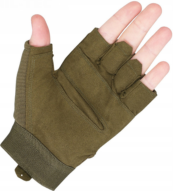Тактичні Рукавички всесезонні без пальців з липучкою Mil-Tec від Sturm "Olive" (12538501) Розмір L Нововолинськ - фото 5