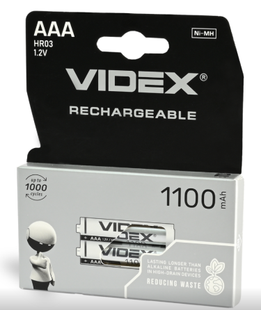 Аккумулятор VIDEX HR03 AAA Ni-MH 1100mAh 1.2V 1 шт. Днепр
