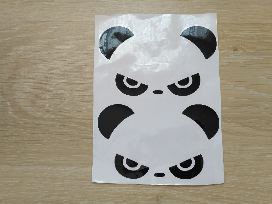 Наклейки на авто Панда Черная на зеркала заднего в Киев - изображение 1