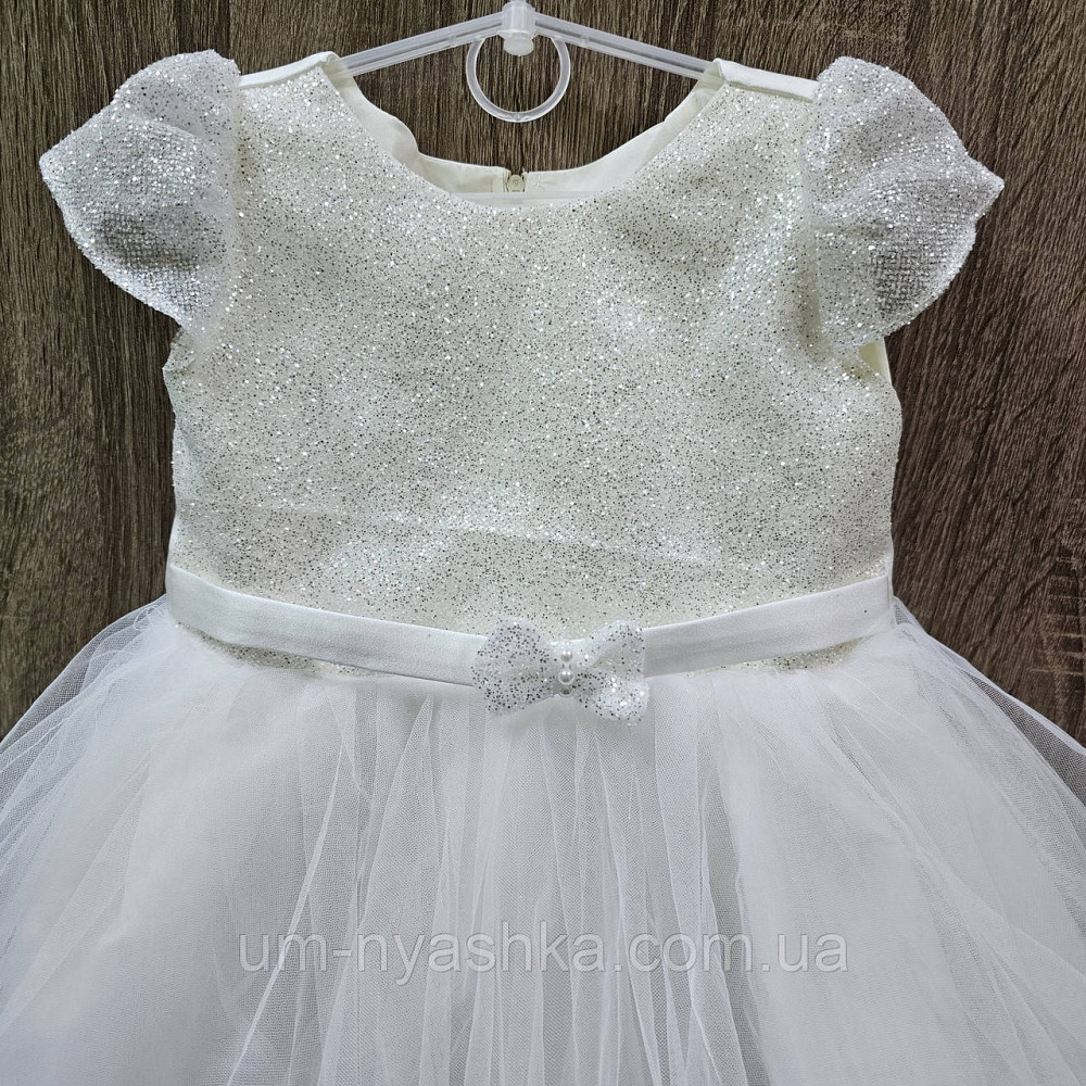 Сукня Сніжинка Молочне ошатне плаття для дівчинки з глітером Кривий Ріг - фото 5