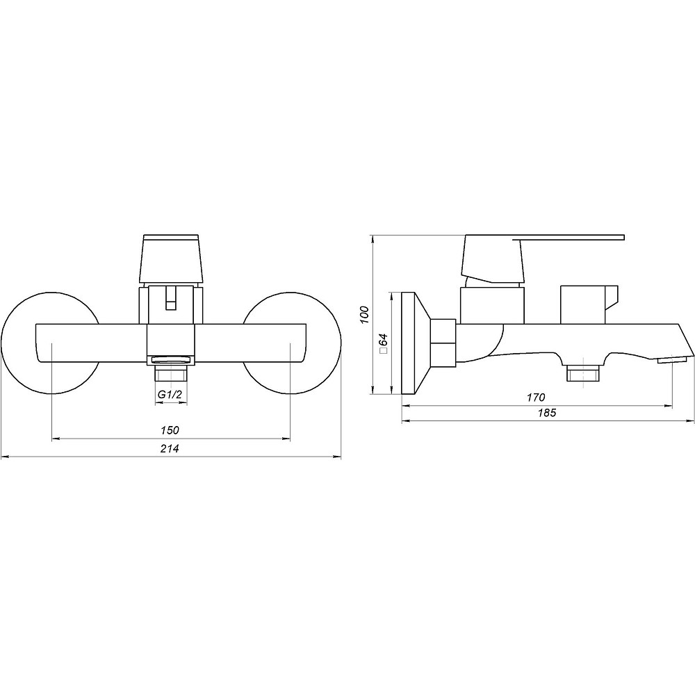 Змішувач для ванної Globus Lux Laguna GLA-0102NE-10-BB Луцк - изображение 7