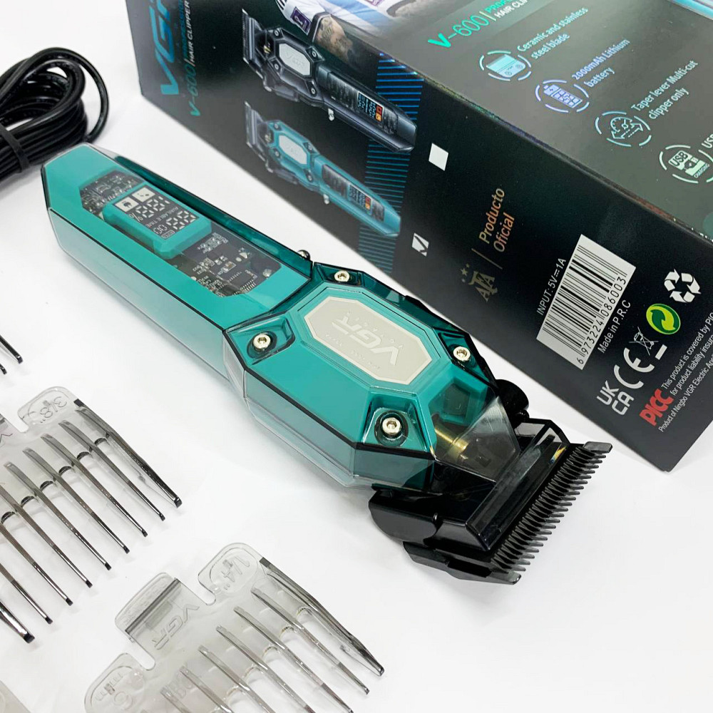 Тример для стрижки акумуляторний професійний VGR V-600, Машинка для стрижки волосся бездротова DO-92 Львів - фото 15