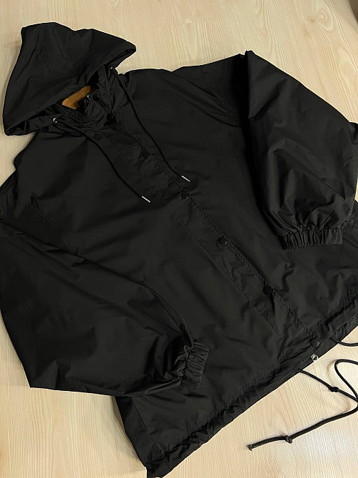 Куртка жіноча Lady Yep 9096-1 вітрівка оверсайз подовжена з капюшоном, чорний, one size Київ - фото 13