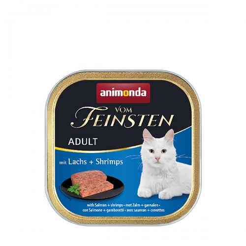 Корм влажный Vom Feinsten Adult with Salmon Shrimps для кошек с лососем и креветками 100 г Киев