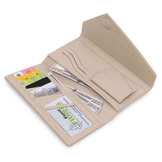 Жіночий класичний гаманець GRANDE PELLE 11521 Бежевий Київ