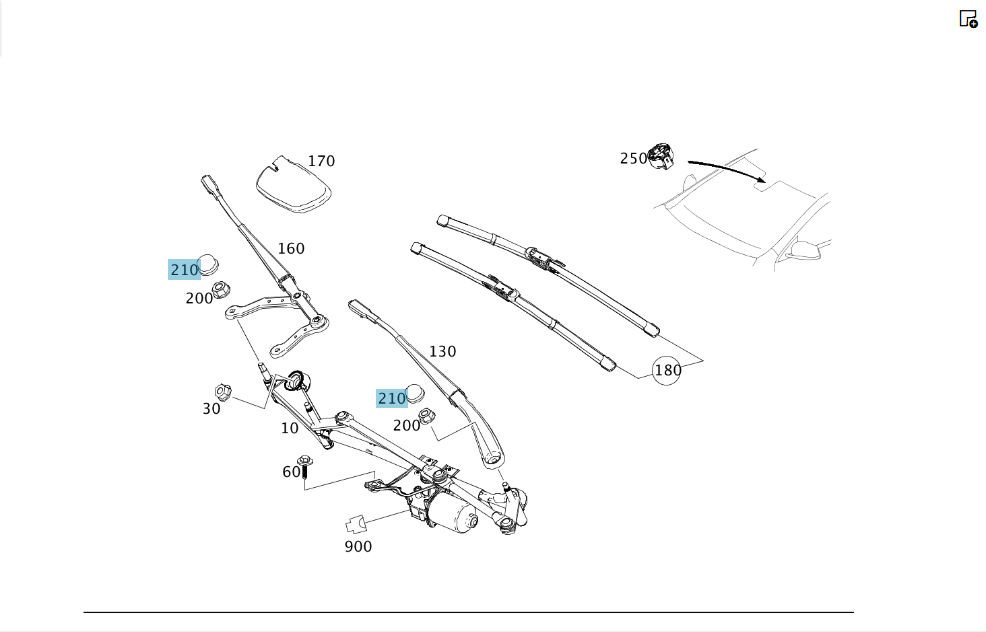 Mercedes-Benz  A0009984821 Захисний ковпачок склоочисника Одеса - фото 3