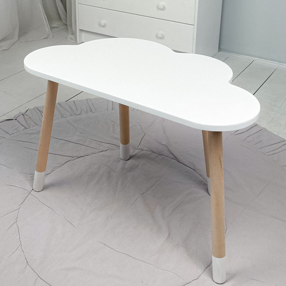 Дитячий столик хмаринка 46х70х40, стіл від 1 року для дитини, білий Київ - фото 2