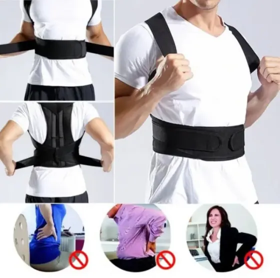 Грудопоясничный корсет корректор правильной осанки Back Pain Need Help Черный для ровной спины от сутулости Коломия