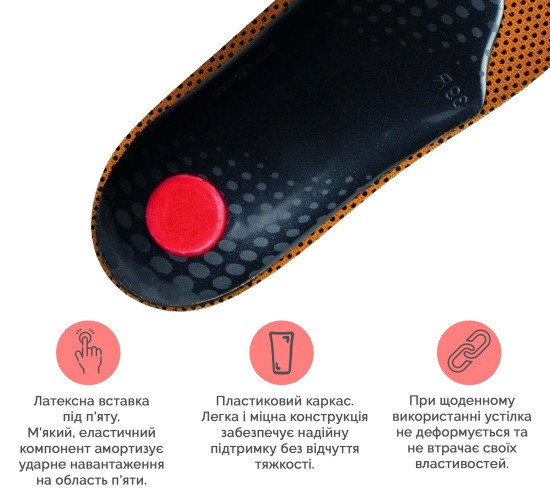 Ортопедична каркасна устілка – супінатор для закритого взуття Worker Дніпро - фото 7