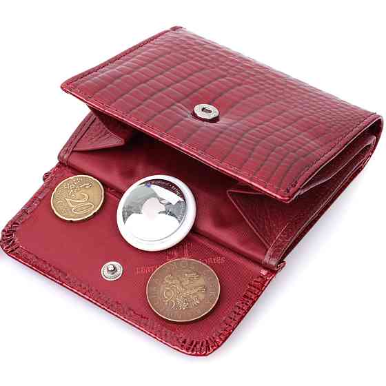 Фактурный женский кошелек из натуральной кожи ST Leather 22705 Красный Киев