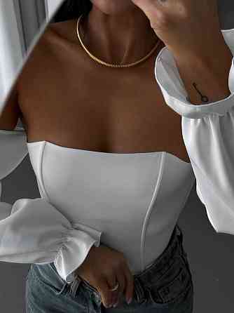 Женский стильный базовый корсет костюм Lux,регилин Молочный, 48 Одесса