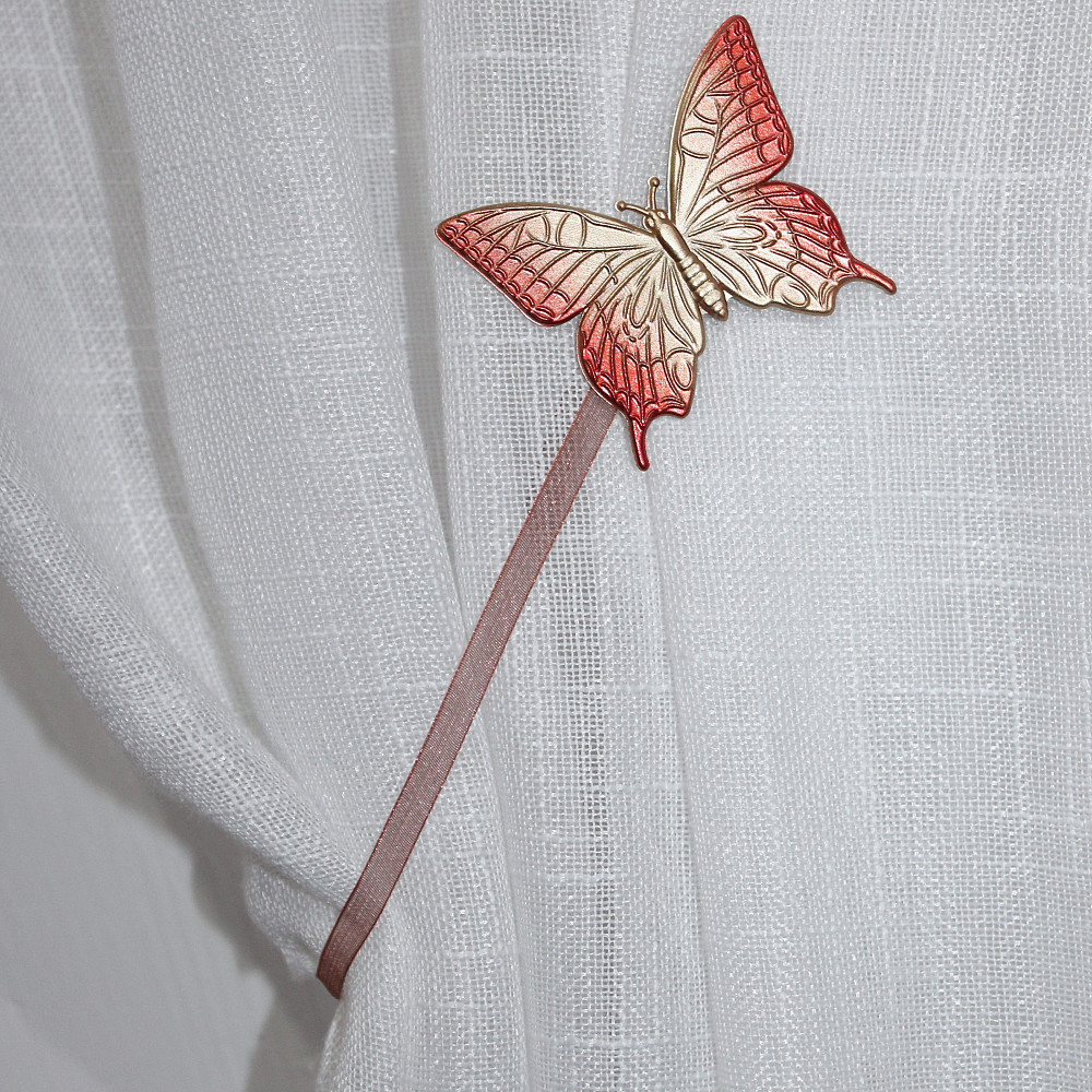 Магніти для штор і гардин (139м) Метелик набір 2 шт Червоний з золотистим (81-050) Київ - фото 2