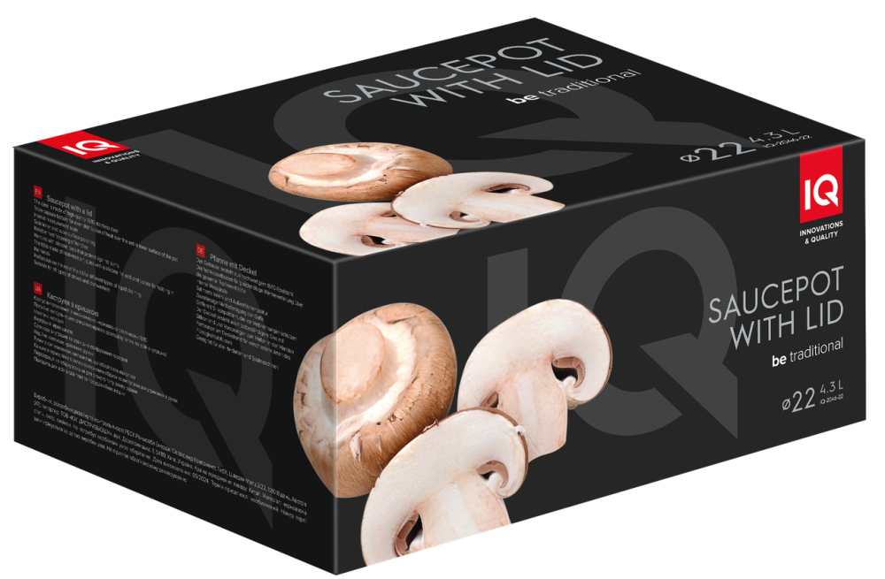 Каструля IQ Be Traditional (4.3 л) 22 см (6977604) Київ - фото 3