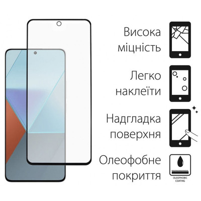 Скло захисне Dengos Xiaomi Redmi Note 13 5G (black) (TGFG-328) Вінниця - фото 2