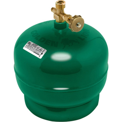 Бытовой газовый баллон Voltronic Golden Lion 2кг (4,8л) + пальник 20354 Green (GL-GBG-2k-48L) Винница - изображение 1