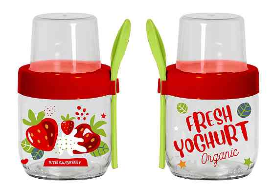 Банка с ложкой и контейнером Herevin Fruit-Yoghurt, 425 мл (6651282) Киев