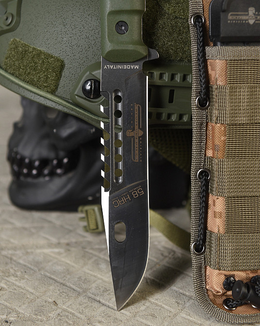 Ніж чорний альфа сталь Д2 в чохлі Одеса - фото 4