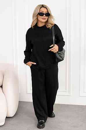 Жіночий костюм із двосторонньої ангори чорний, 50/52 Одеса