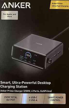 Anker Prime Charger (250W, 6 ports, GaNPrime) EU Зарядное устройство. Киев