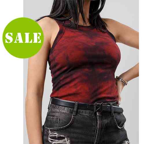 Облягаюча майка тай-дай 