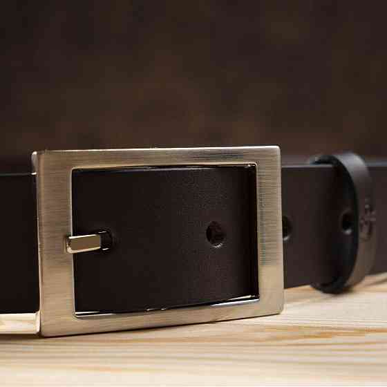 Надійний шкіряний італійський ремінь Коричневий (GRANDE PELLE) Київ