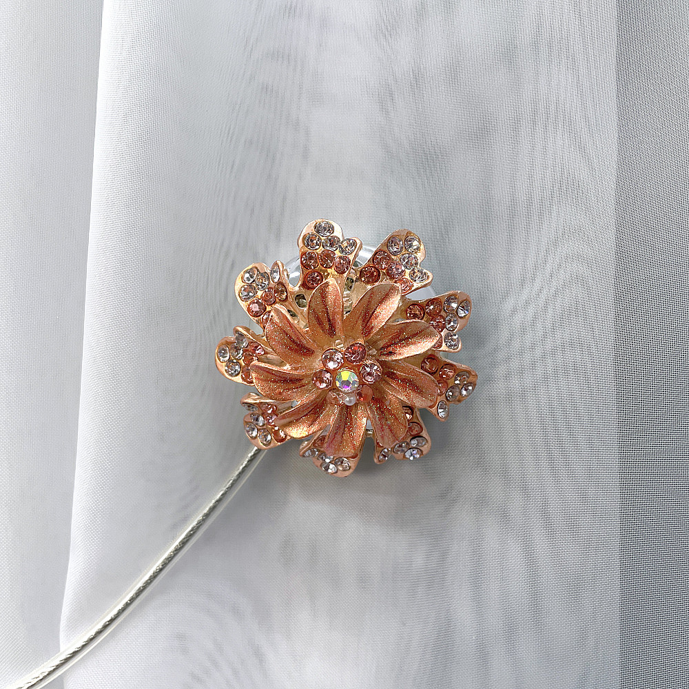 Магніти для штор та гардин "Flowers" набір 2 шт Персиковий (81-197) Київ - фото 2